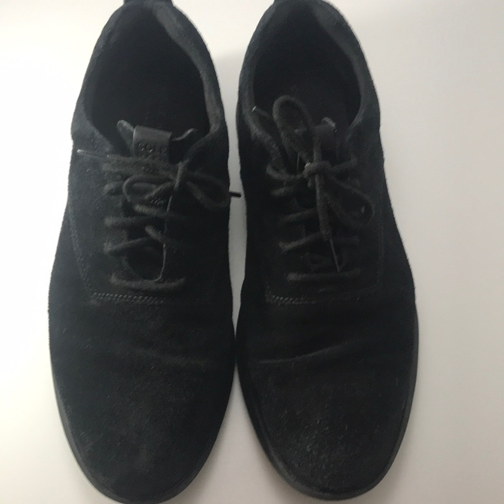 Cole Haan Grand OS Black Leather Lace-up Oxfords
